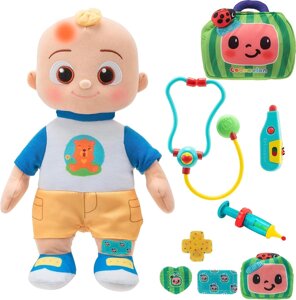 CoComelon Boo Boo JJ Deluxe Feature Plush мяка лялька 30см, огляд у лікаря Код/Артикул 75 399