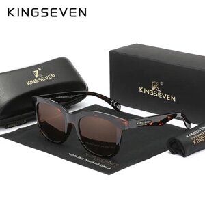 Чоловічі поляризаційні сонцезахисні окуляри KINGSEVEN 788 Brown Brown Код/Артикул 184