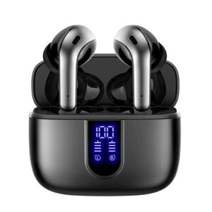 Бездротові навушники Bluetooth-навушники 60-годинне відтворення зі світлодіодним дисплеєм живлення та чохлом для