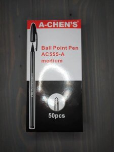 Ручка масляна синя A-Chen's,, упаковка 50 шт. Код/Артикул 26