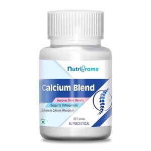 Добавка з Кальцієм (60 таб), Calcium Blend, Nutrigrams Під замовлення з Індії 45 днів. Безкоштовна доставка.
