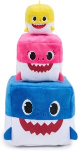 Набір плюшевих музичних іграшок квадратиків Baby Shark. Сім'я акул Код/Артикул 75 1149