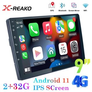 REAKOSOUND 9-дюймовий 4G DSP/RDS 2 + 32G WIFI Carplay Автомобільний мультимедійний відео Android 11 2 Din GPS Авто Під