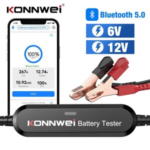 Konnwei BK100 battery tester- тестер АКБ 6-12 V (black, bluetooth) Код/Артикул 13