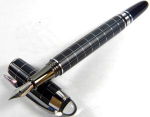 Модна елегантна чорна ручка 79 із сріблястими перех…