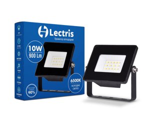 2 шт Світлодіодний прожектор Lectris 10W 900Лм 6500K 185-265V IP65 1-LC-3001 Код/Артикул 45 1-LС-3001