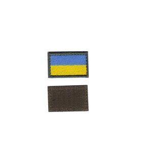 Шеврон військовий / армійський, флаг Україна, на липучці, ЗСУ. 5 см * 3,5 см Код/Артикул 81 102521