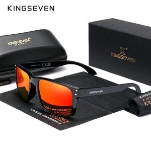 Чоловічі поляризаційні сонцезахисні окуляри KINGSEVEN N758 Black Mirror Red Код/Артикул 184