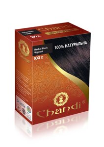 Лікувальна аюрведична фарба для волосся Chandi. Чорний, 100г Код/Артикул 3 4820164540060