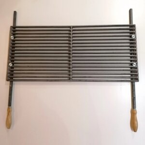 Чавунна решітка гриль-барбекю 72х32 см із ручками, 17 прутів Код/Артикул BBQ-011