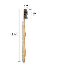 Бамбукові біорозкладні зубні щітки з бавовняним мішечком (4 шт), Bamboo Charcoal Toothbrush with Cotton Pouch, Під
