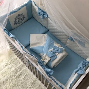 Комплект постільної білизни Baby Comfort Royal Baby блакитний 8 елементів Код/Артикул 15