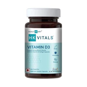 Вітамін Д3 (60 кап, 2000 IU), Vitamin D3, HealthKart Під замовлення з Індії 45 днів. Безкоштовна доставка.