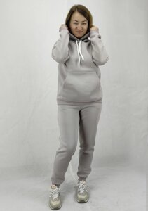 Жіночий теплий спортивний костюм тканина Пеньє колір світло сірий S,M,L Код/Артикул 64 11200