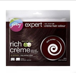 Крем-фарба для волосся, темно-коричневий (40 г), Expert Creme Hair Colour Dark Brown, Godrej Під замовлення з Індії 45