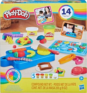 Базовий набір Play-Doh Little Chef, 14 ігрових кухонних аксесуарів Код/Артикул 75 928 Код/Артикул 75 928 Код/Артикул 75