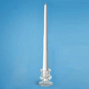 6 шт Весільна свічка тонка біла (висота - 245 мм, діаметр - 20 мм) Код/Артикул 84 EL-99