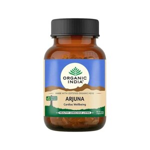 Арджуна (60 кап, 400 мг), Arjuna, Organic India Під замовлення з Індії 45 днів. Безкоштовна доставка.