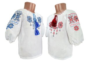 Вишита блуза для дівчинки з геометричним орнаментом Код/Артикул 64 07029