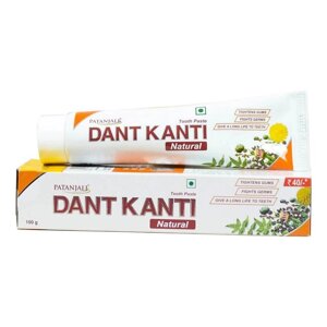 Зубна паста Дант Канті (100 г), Dant Kanti Tooth Paste, Patanjali Під замовлення з Індії 45 днів. Безкоштовна доставка.