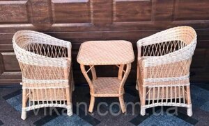 Набір плетених меблів із лози 2 крісла з шухлядами +столик Код/Артикул 186 1212234
