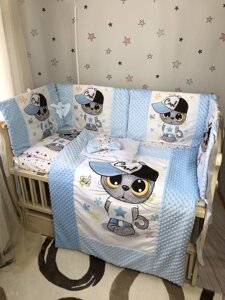 Комплект постільної білизни Baby Comfort Люкс Кошеня блакитний 7 елементів Код/Артикул 15 Люкс-07