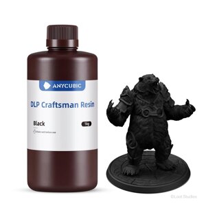 Фотополимерная смола DLP Anycubic Craftsman BLACK (Чорна) Код/Артикул 57 SDHLBK-104C