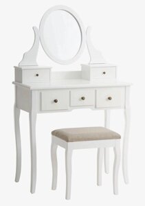 Туалетний столик з табуретом MALLING дзеркало білий/бежевий Код/Артикул S363115