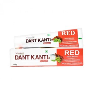 Зубна паста Дант Канті Ред (100 г), Dant Kanti Red Toothpaste, Patanjali Під замовлення з Індії 45 днів. Безкоштовна