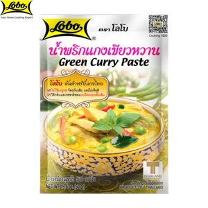 Lobo Зелена паста каррі, справжнє тайське каррі / без додавання глутамату натрію, консервантів та штучних Під