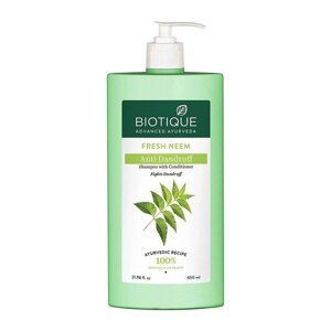 Шампунь-кондиціонер проти лупи з Німом (650 мл), Fresh Neem Anti Dandruff Shampoo with Conditioner, Biotique Під