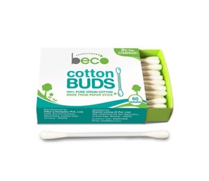 Біорозкладні ватяні палички (30 шт), Cotton Buds with Paper Stick, Beco Під замовлення з Індії 45 днів. Безкоштовна