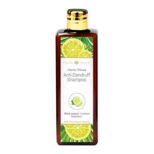 Шампунь проти лупи з Чорним перцем, Лимоном та Вітаміном Е (100 мл), Anti Dandruff Shampoo Black pepper Lemon Під