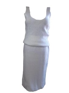 Костюм в'язаний трійка зі спідницею М&M білий (213862) Код/Артикул 213862