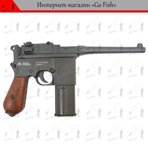 ПНЕВМАТИЧНИЙ ПІСТОЛЕТ SAS Mauser SAS M. 712 Blowback + Пулі 100шт + БАЛОНИ СО2 4шт. Код/Артикул 48