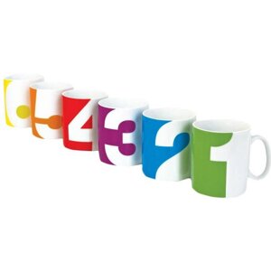 Набір чашок для компанії "Від одного до шести" Код/Артикул NUMBERMUGS1