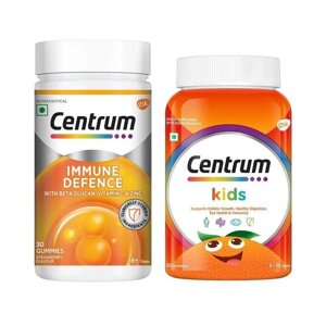 Набір жувальних цукерок для імунного захисту та для дітей (30 шт + 30 шт), Immune Defence Gummies & Kids Gumm… Під