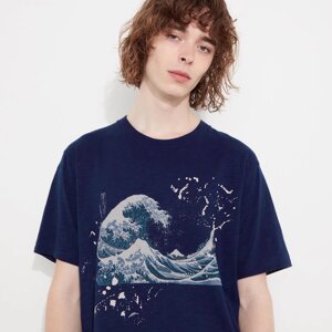 Uniqlo ЯПОНІЯ Hokusai Art of Water Футболка з малюнком UT з короткими рукавами, стандартний крій під замовлення з