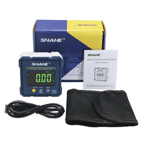 Цифровий кутомір інклінометр SHAHE 5341-90B з вбудованим акумулятором та магнітами Код/Артикул 184