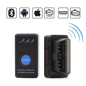 OBD2 Scanner Bluetooth 4.0 Super Mini Elm327 V1.5 чіп: ST Код/Артикул 13