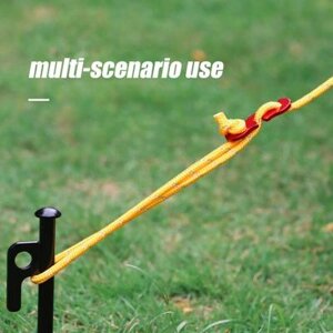 10 шт. Алюмінієвий натягувач мотузки Прямий регулятор шнура для намету з 3 отворами Компактний розмір, стійкий до