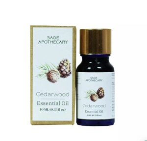 Ефірна олія Кедрового дерева (10 мл), Cedarwood Essential Oil, Sage Apothecary Під замовлення з Індії 45 днів.