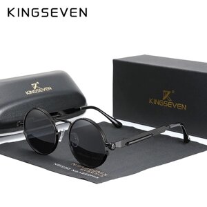 Поляризаційні сонцезахисні окуляри для чоловіків і жінок KINGSEVEN N7579 Black Gray Код/Артикул 184