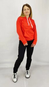 Жіноча спортива кофта весна літо з капюшоном в оранжевому кольорі S, M, L, XL, XXL Код/Артикул 64 11189