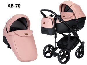 Дитяча коляска 2 в 1 Angelina Amica Bliss рожевий 70 (еко-шкіра) Код/Артикул 15 Ang-AВ70