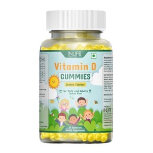 Жувальні цукерки з Вітаміном Д (30 шт.), Vitamin D Gummies, INLIFE Під замовлення з Індії 45 днів. Безкоштовна