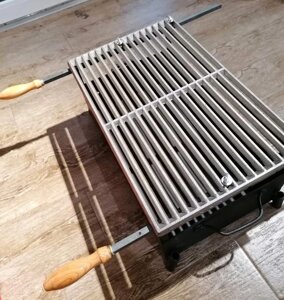 Чавунна решітка гриль-барбекю з ручками 52х32 см, 17 прутів 8 кг Код/Артикул BBQ-010