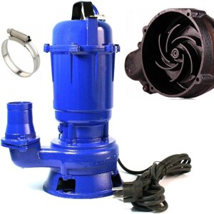 Погружной фекальний насос (дренажний) 2 кВт з подрібнювачем для брудної води, фекалій, зливних ям WQD 12-10 Код/Артикул