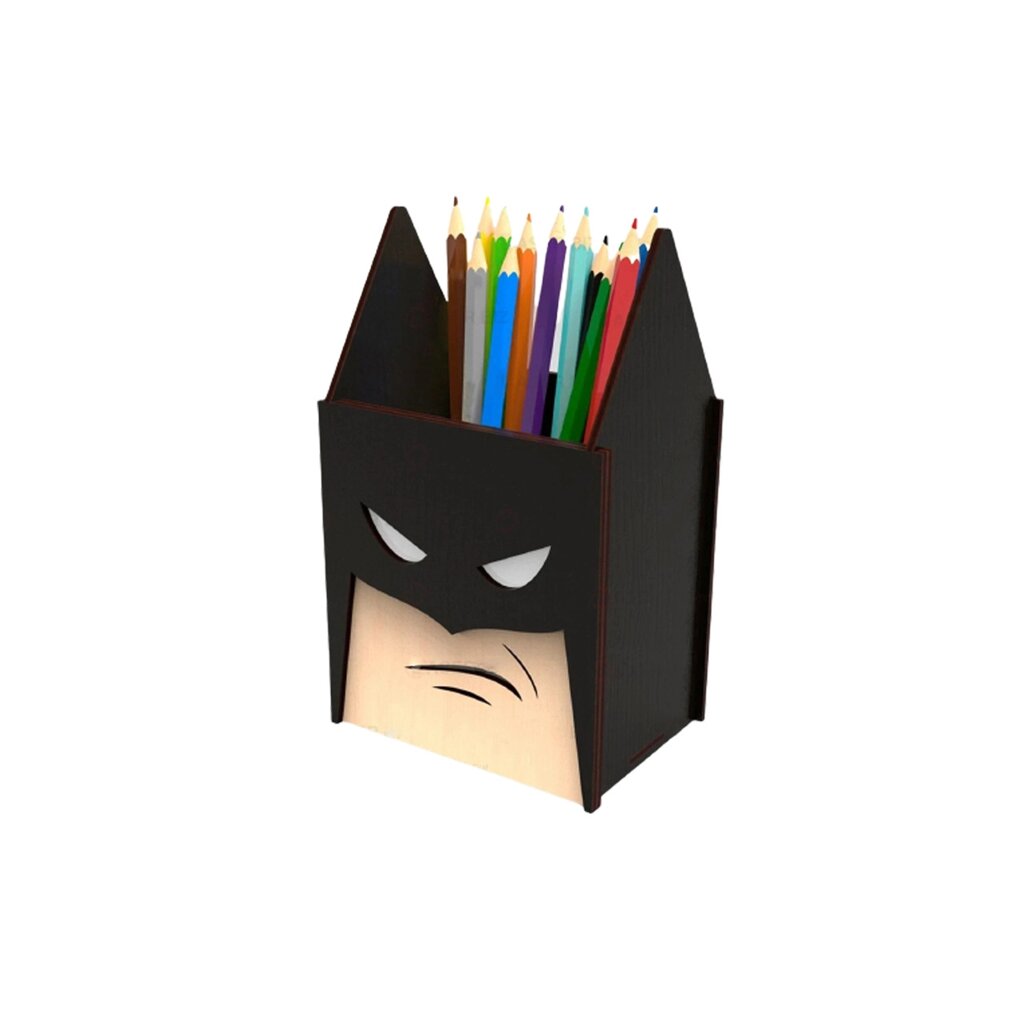 Підставка для олівців із дерева Бетмен 11х18х10см Код/Артикул 29 354 від компанії greencard - фото 1