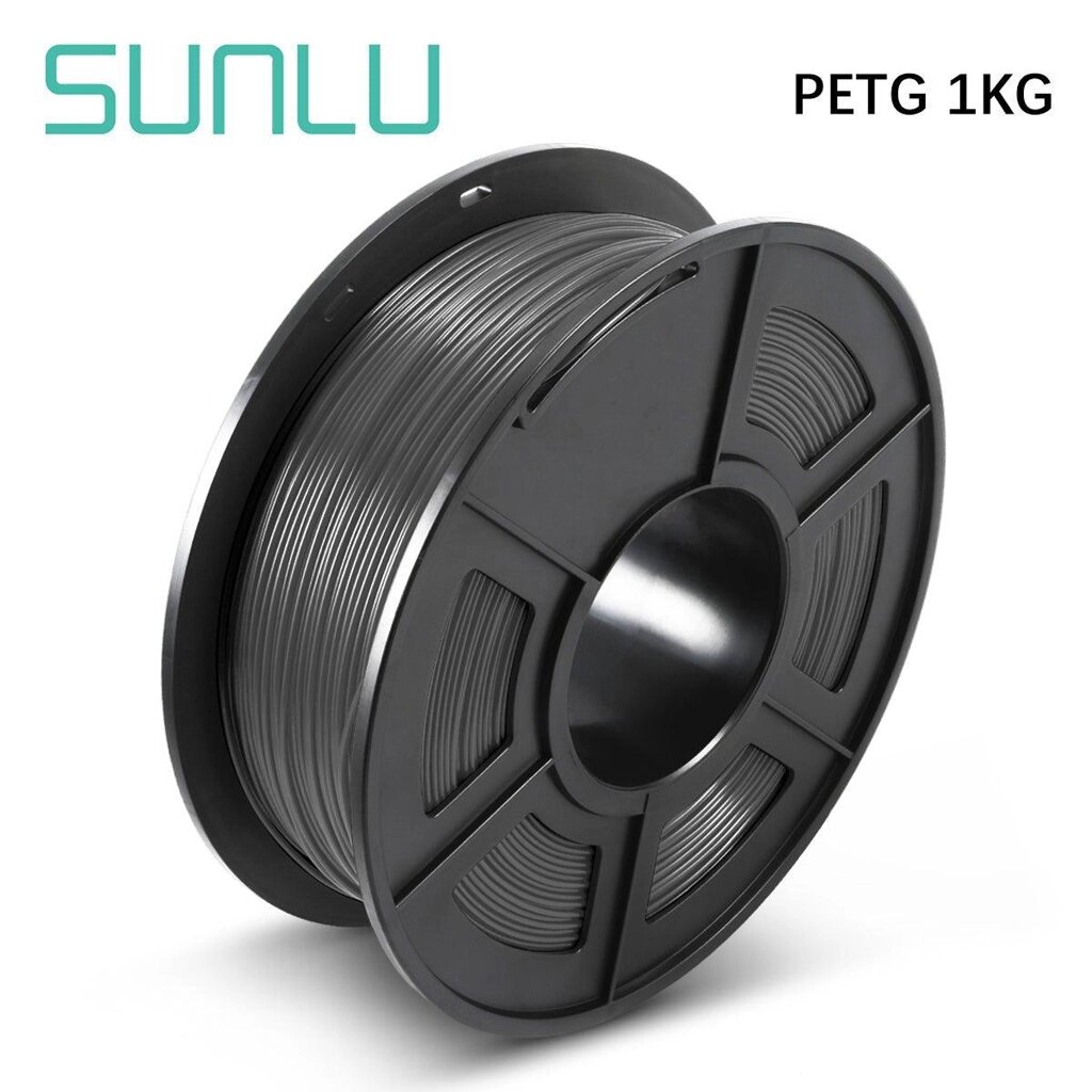 Пластик/філамент для 3D-друку SUNLU PETG  Graphite (103010A), 1.75mm, 1kg, 230-260 / Графіт Код/Артикул 57 від компанії greencard - фото 1